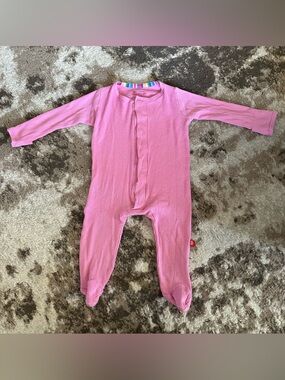 Magnetic Me Pink Ribbed Footed One-Piece